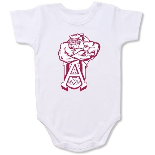 Alabama A&M Bulldogs Baby Bodysuit Creeper #02